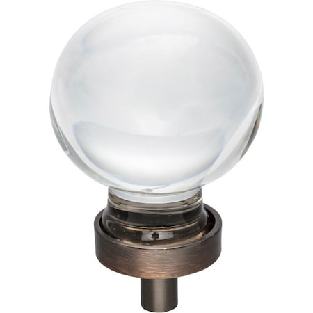 Jeffrey Alexander 1-3/8" Diameter Brushed Oil Rubbed Bronze Sphere Glass Harlow Cabinet Knob G130L-DBAC
